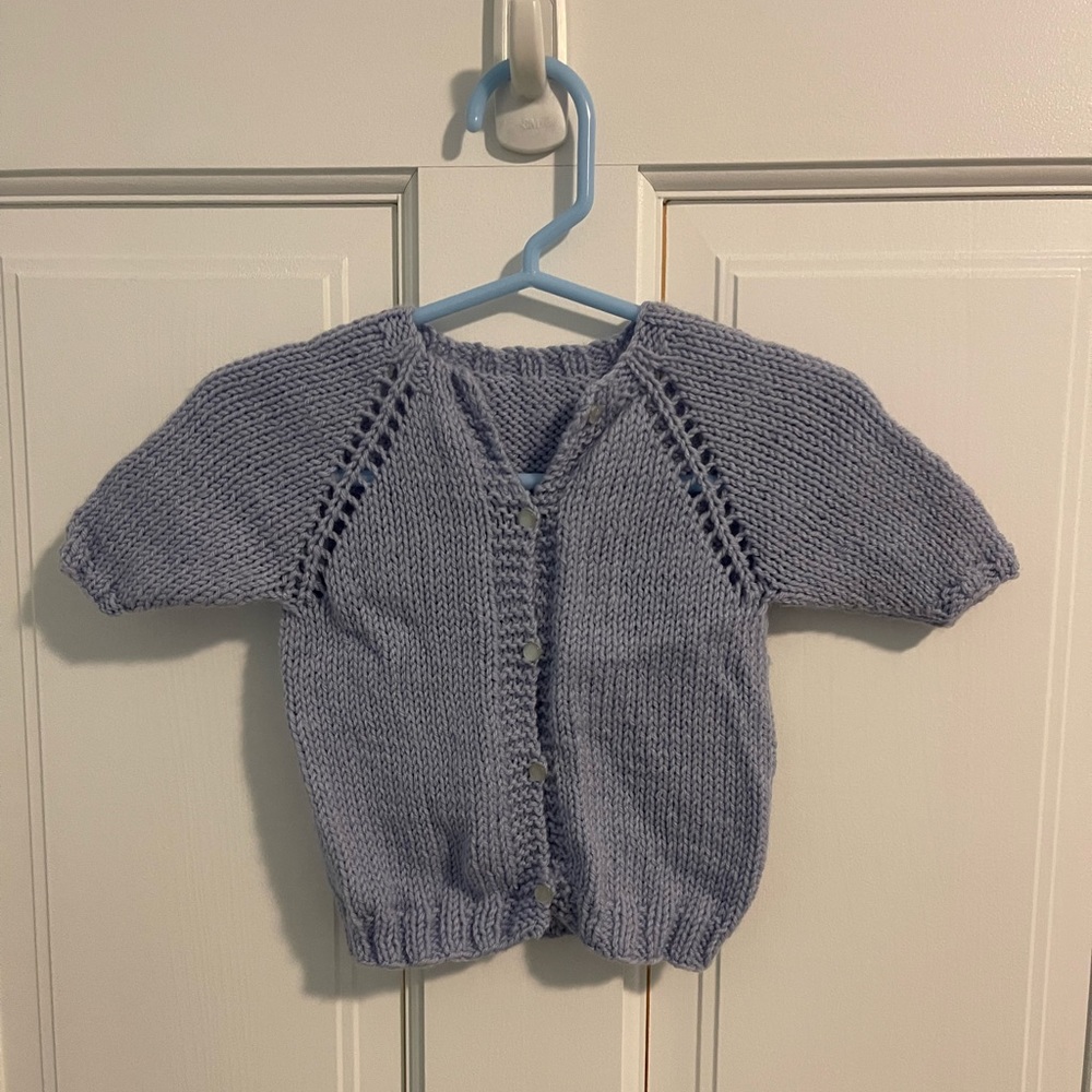 Gorgeous hand made newborn (maybe up to 3 months) sweater and hat.